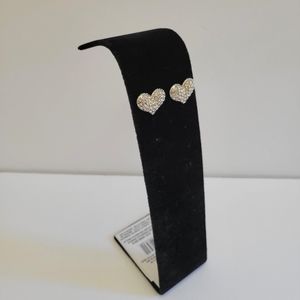 Women's Gold Plated Rhinestone Stud Earrings